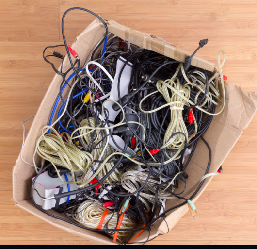 Electronic Waste: Box of Cords You’ll Never Use Again